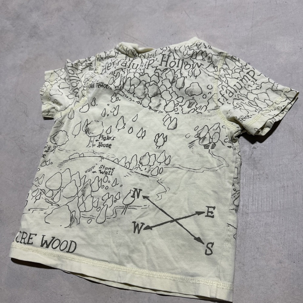 Vintage Kids Tigger Short Sleeve Shirt 4T Pooh Disney Y2K All Over Print - Picture 9 of 9